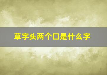 草字头两个口是什么字