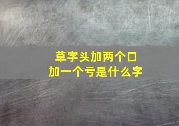 草字头加两个口加一个亏是什么字