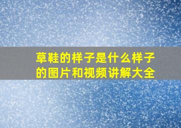 草鞋的样子是什么样子的图片和视频讲解大全