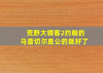 荒野大镖客2约翰的马蕾切尔是公的就好了