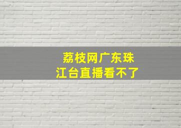 荔枝网广东珠江台直播看不了