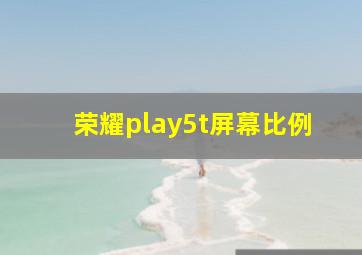 荣耀play5t屏幕比例