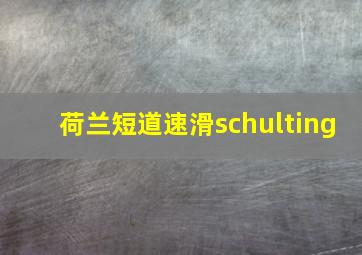 荷兰短道速滑schulting