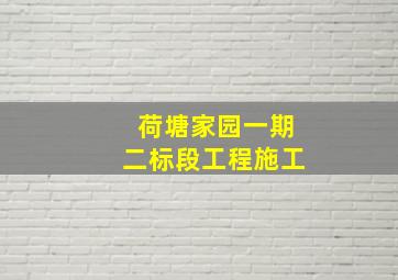 荷塘家园一期二标段工程施工