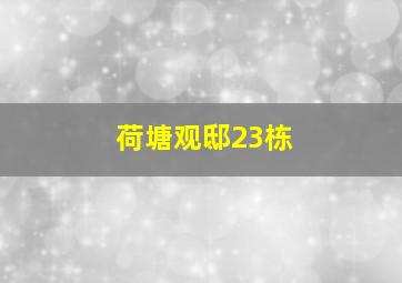 荷塘观邸23栋