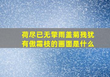 荷尽已无擎雨盖菊残犹有傲霜枝的画面是什么