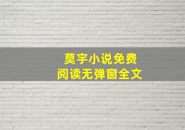 莫宇小说免费阅读无弹窗全文