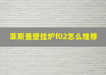 菲斯曼壁挂炉f02怎么维修