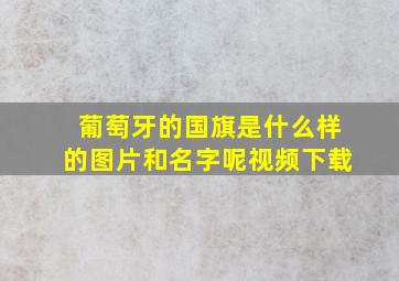 葡萄牙的国旗是什么样的图片和名字呢视频下载