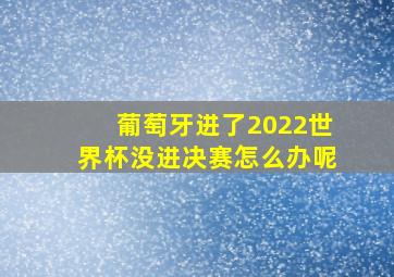 葡萄牙进了2022世界杯没进决赛怎么办呢