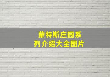 蒙特斯庄园系列介绍大全图片