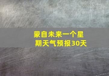 蒙自未来一个星期天气预报30天