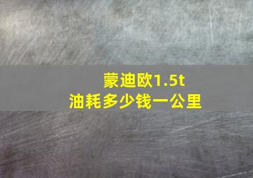 蒙迪欧1.5t油耗多少钱一公里