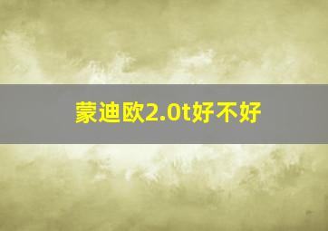 蒙迪欧2.0t好不好