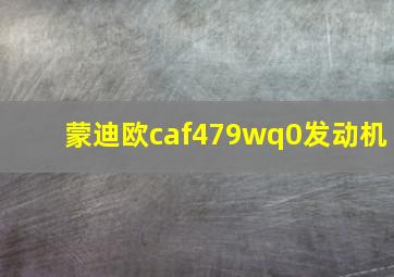 蒙迪欧caf479wq0发动机