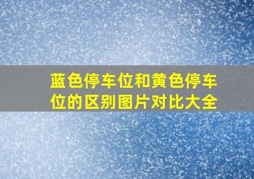 蓝色停车位和黄色停车位的区别图片对比大全