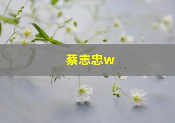 蔡志忠w