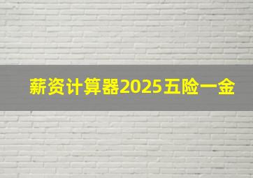 薪资计算器2025五险一金