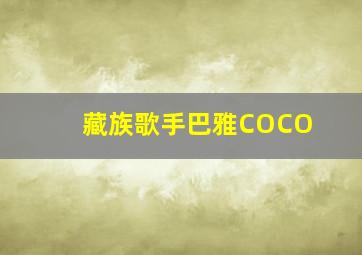 藏族歌手巴雅COCO