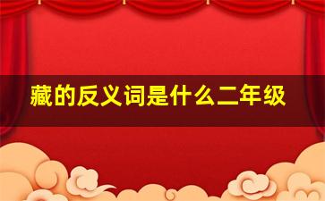 藏的反义词是什么二年级