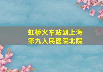 虹桥火车站到上海第九人民医院北院