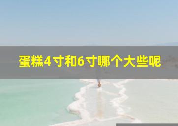 蛋糕4寸和6寸哪个大些呢