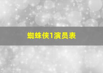 蜘蛛侠1演员表