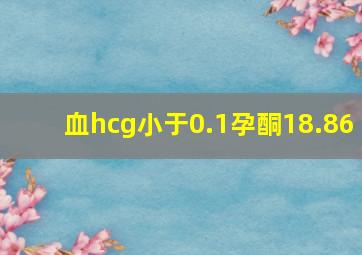 血hcg小于0.1孕酮18.86