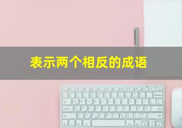 表示两个相反的成语