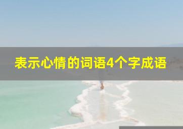 表示心情的词语4个字成语