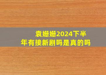 袁姗姗2024下半年有接新剧吗是真的吗