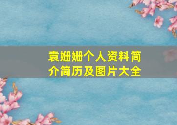 袁姗姗个人资料简介简历及图片大全