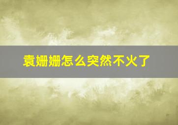 袁姗姗怎么突然不火了