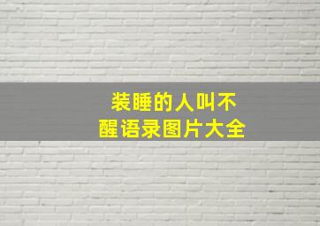 装睡的人叫不醒语录图片大全