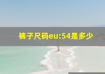 裤子尺码eu:54是多少