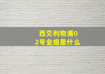 西交利物浦02专业组是什么