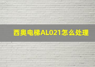 西奥电梯AL021怎么处理