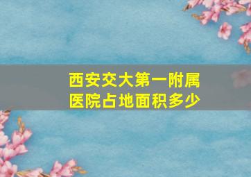 西安交大第一附属医院占地面积多少