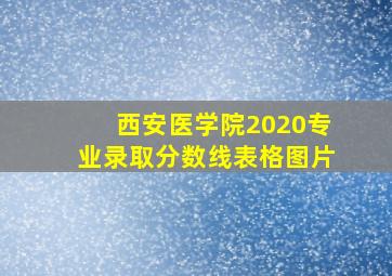 西安医学院2020专业录取分数线表格图片