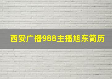 西安广播988主播旭东简历