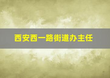 西安西一路街道办主任