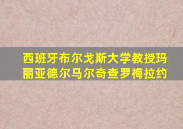 西班牙布尔戈斯大学教授玛丽亚德尔马尔奇查罗梅拉约