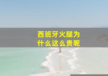 西班牙火腿为什么这么贵呢