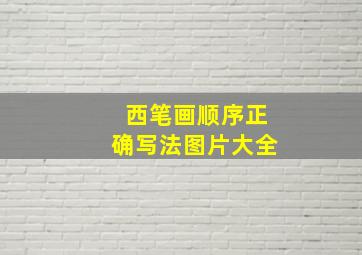 西笔画顺序正确写法图片大全