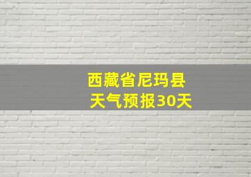 西藏省尼玛县天气预报30天