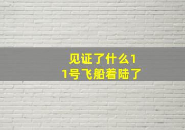 见证了什么11号飞船着陆了