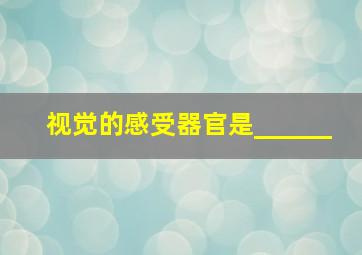 视觉的感受器官是______