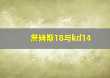 詹姆斯18与kd14