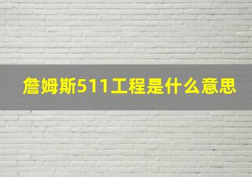 詹姆斯511工程是什么意思