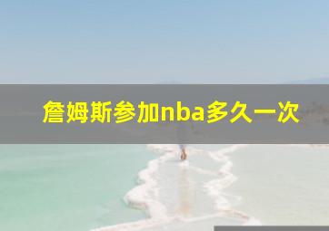 詹姆斯参加nba多久一次